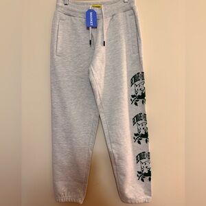 Market Gray Sweatpants with Green Graphic